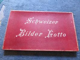 Schweizer Bilder-Lotto,antik,Litho,Orte/Städte,Fragen,Beschr