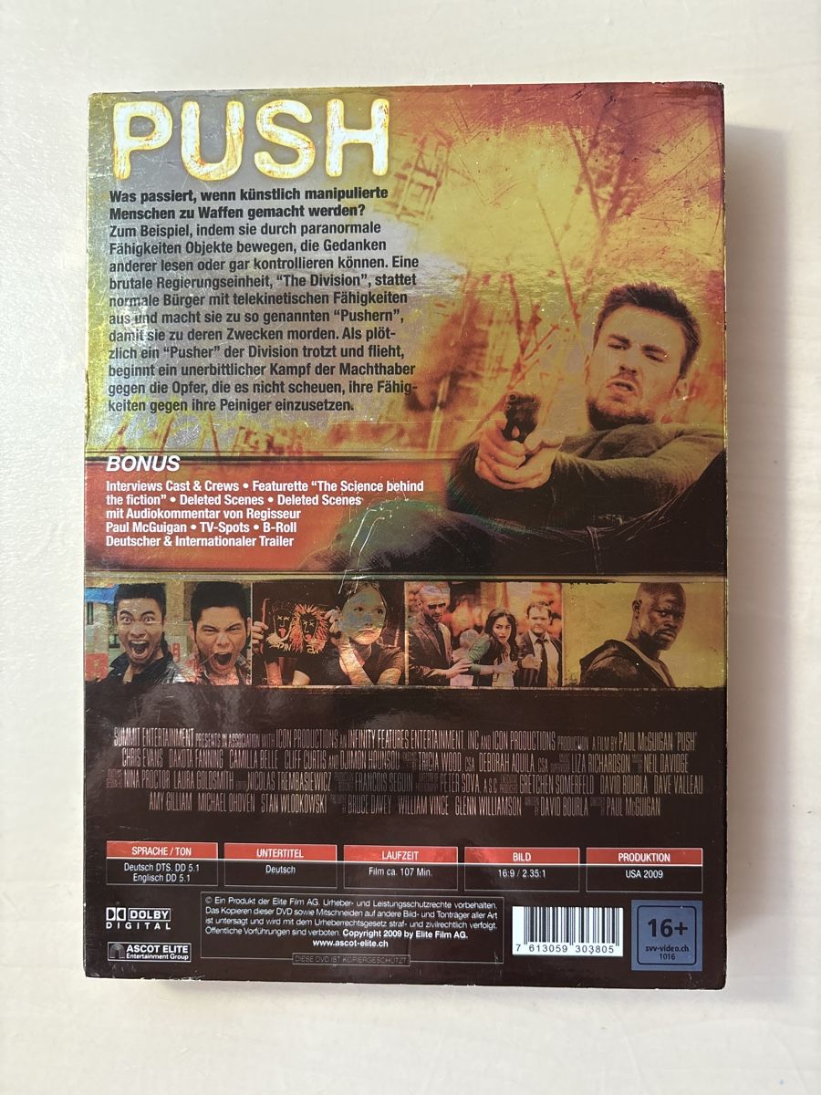 Alle DVDs: Push - Actionfilm mit Chris Evans (0405) – Gebraucht aus Ruswil von Slivio_ 1