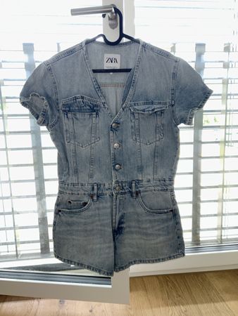 Zara Jeans Jumpsuit Sommer Denim Style, Grösse M Top!