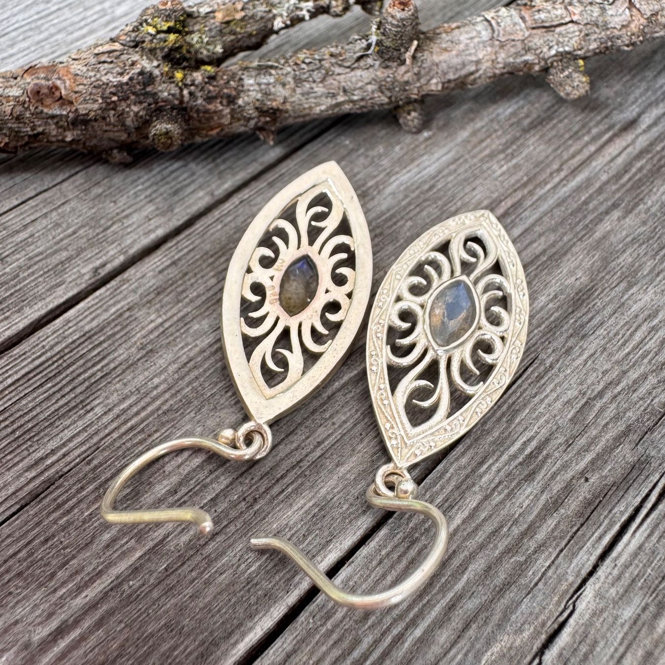 Orecchini pendenti & Orecchini a lobo: Wunderschön: Silber 925 Ohrhänger Labradorit – Nuovo e nell'imballaggio originale da Rombach venduto da Ivreajewels 2