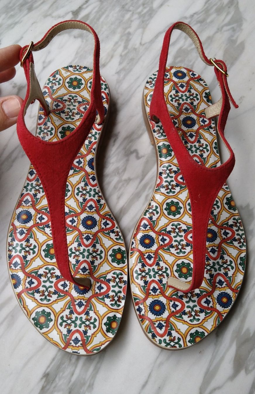 Benci Brothers Damenschuhe: Benci Brothers Sandalen Rot, Gr. 37 – Gebraucht aus Fislisbach von Maieriisli25