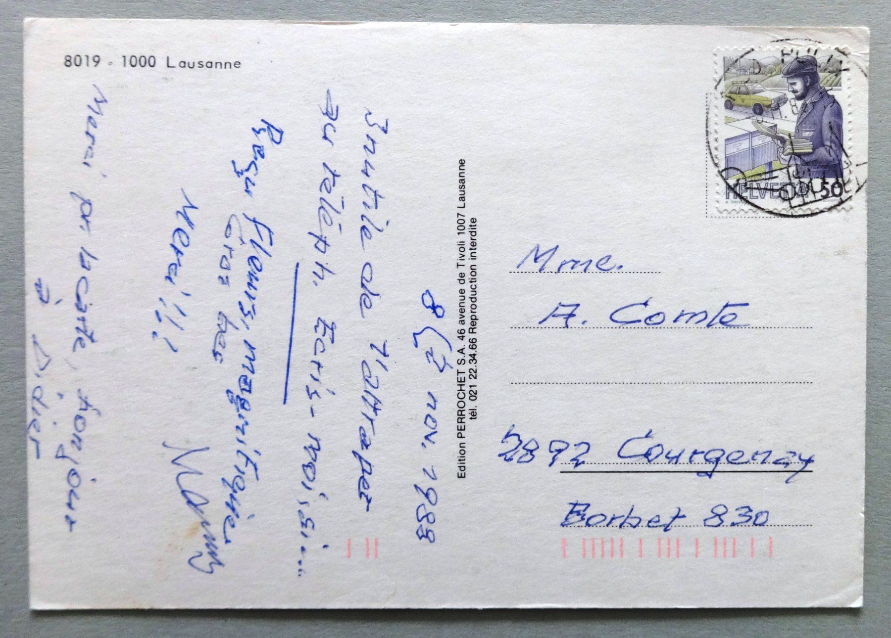 Cartoline postali: Lausanne – Usato da Fétigny venduto da Billy2miny 1