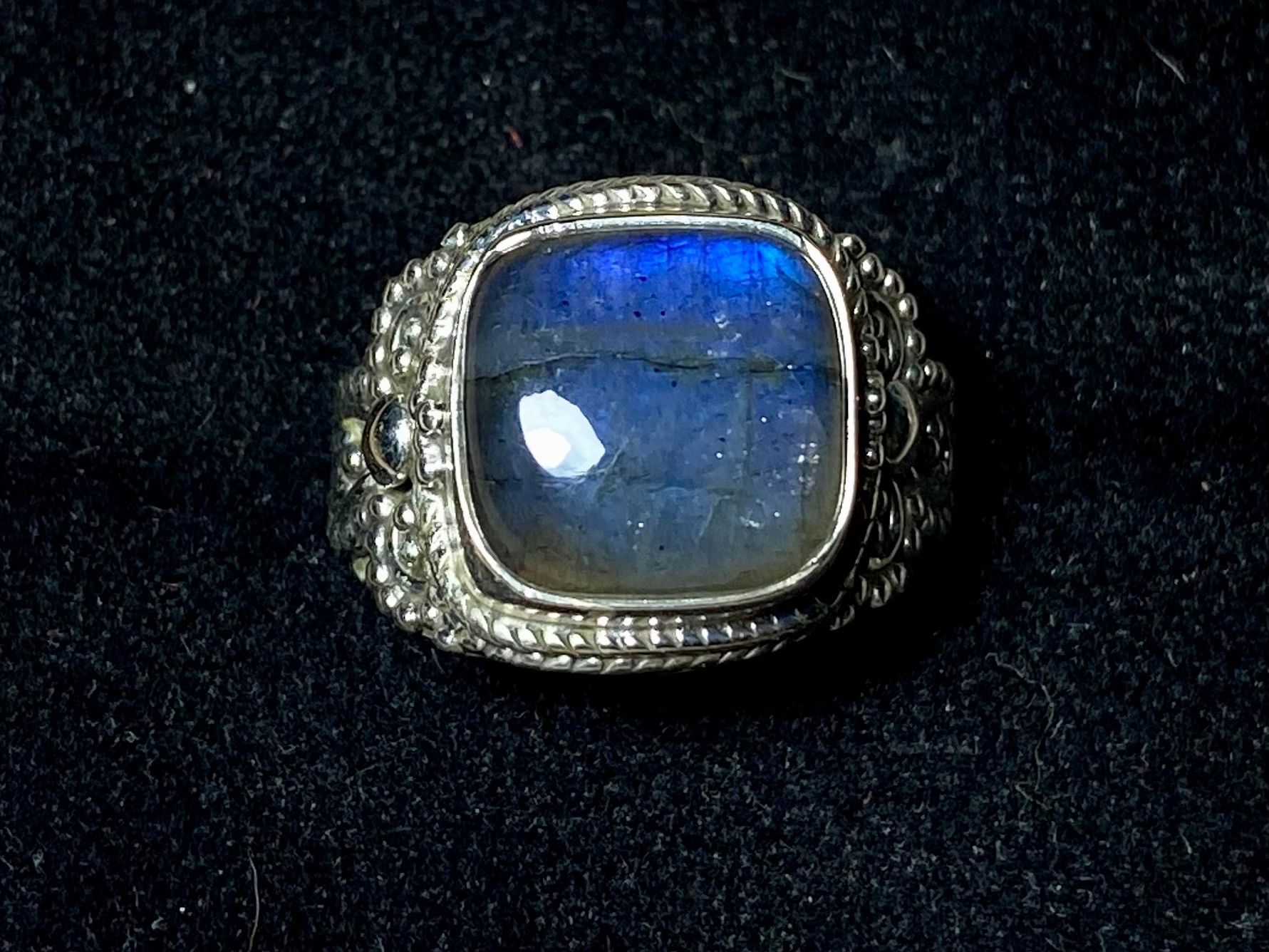 Anelli: Orientalischer Silber 925 Ring mit natürlichem Labradorit – Nuovo e nell'imballaggio originale da Laax venduto da Kiki_Kingdom3 1