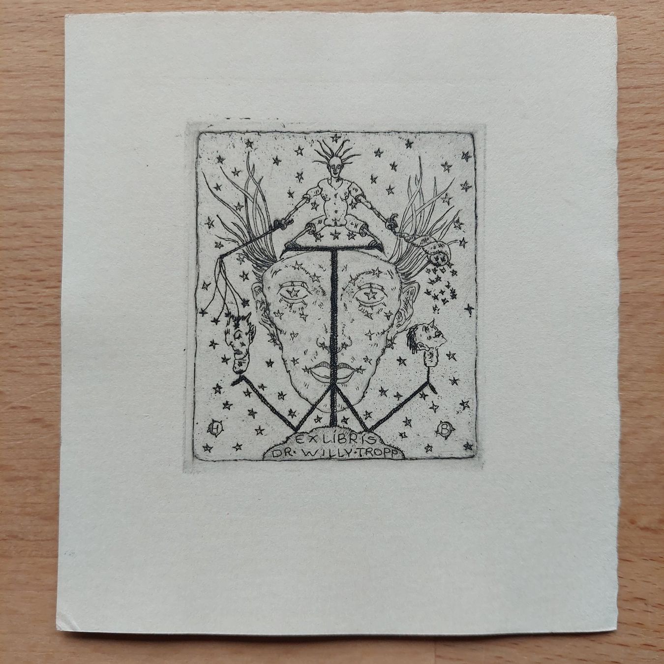 Dipinti: Exlibris Hermann Bauer - Original Radierung – Usato da Obfelden venduto da Exlibris-Art