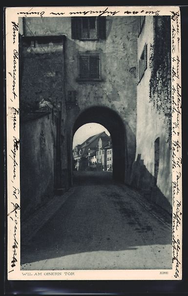 Cartoline postali: AK Wil, Strasse am obern Tor, 1916 – Usato da Berlin venduto da bartko-reher