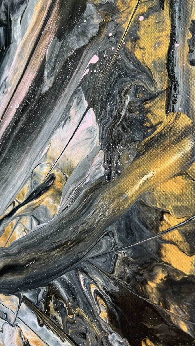 Dipinti: Abstraktes Acrylbild "Goldstück" 25x59 – Nuovo (secondo la descrizione) da Hochdorf venduto da Jasminurschel 2