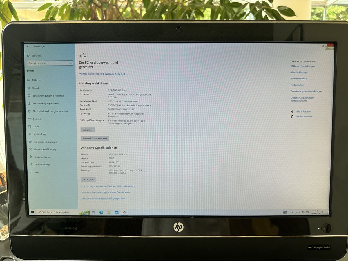 Hewlett Packard PC: HP Compaq 8200 Elite PC All-in-one – Usato da Luzern venduto da FrankGroebel 3