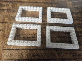 lego 32532 lot de 4 pièces White Technic, Brick 6 x 8