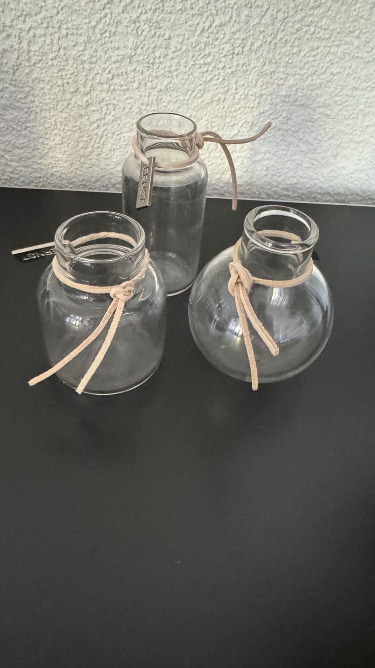 Vasi & Recipienti: ERNST 3er Set Mini Glas Vasen - schlichte Skandideko – Nuovo (secondo la descrizione) da Riehen venduto da To120 5