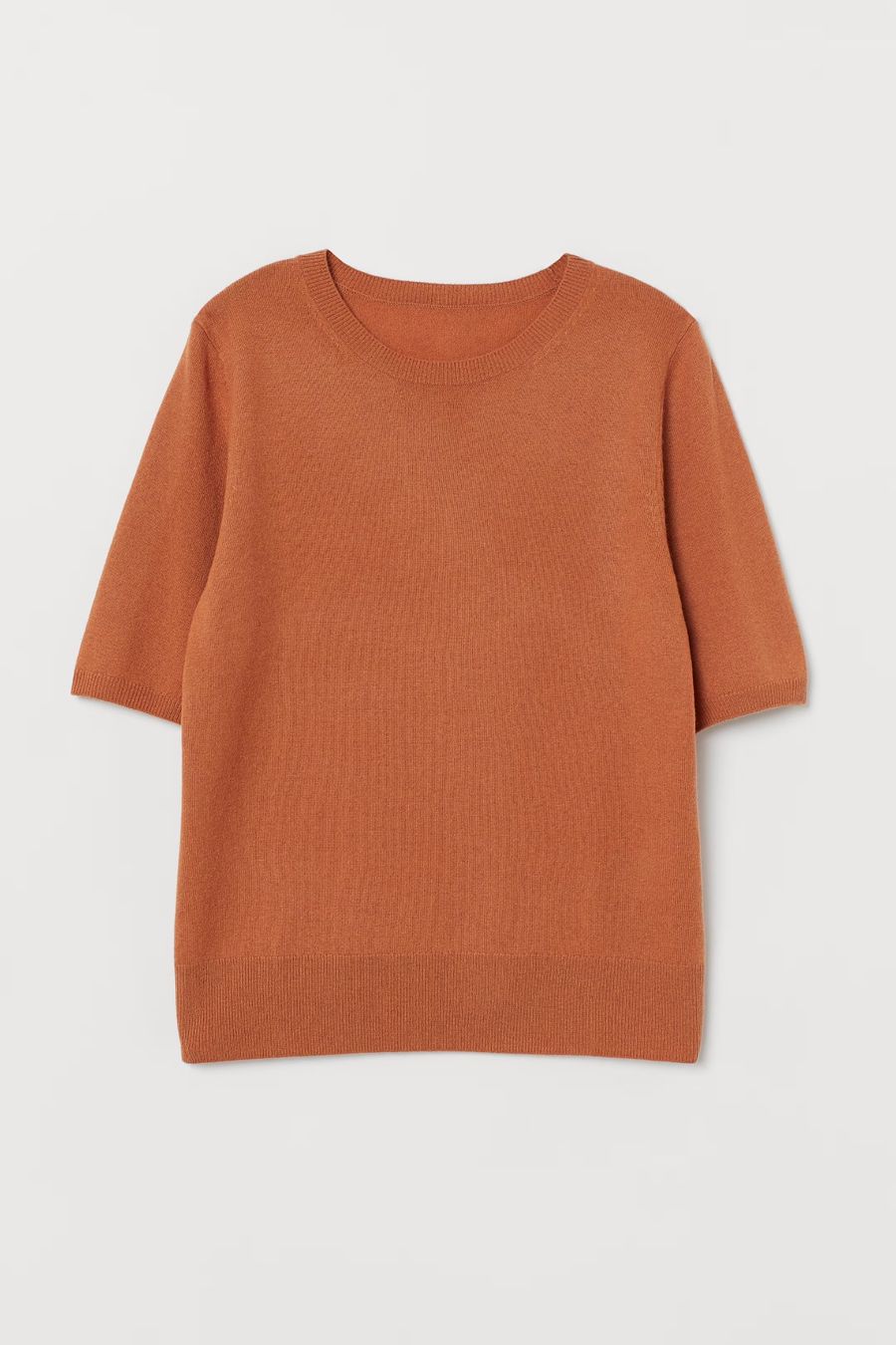 H&M Pullover & Sweatshirts: Damen H&M Kaschmirpullover Kurzarm in Orange – Gebraucht aus Meilen von Emma_321