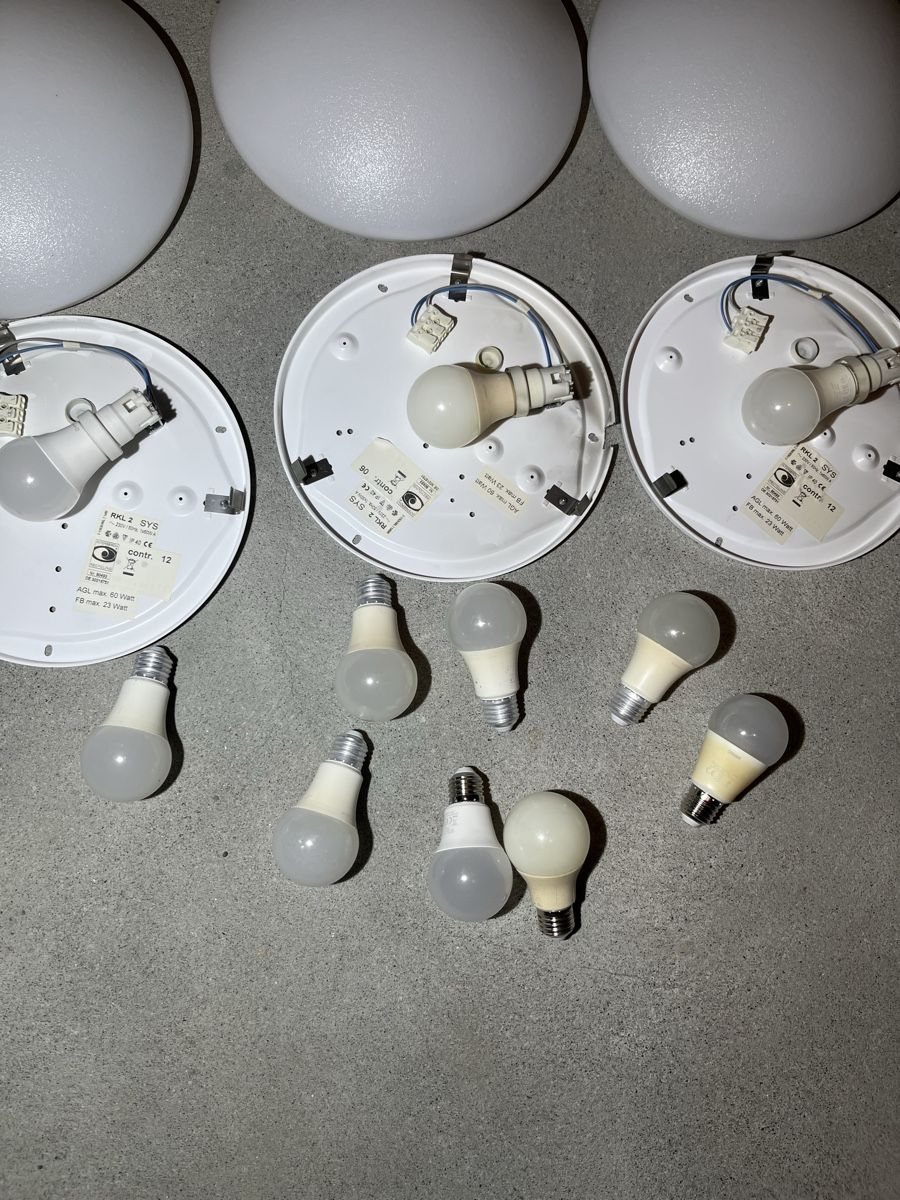 Lampadari & plafoniere: Deckenleuchte weiss RKL 2 SYS 3er Set mit Leuchtmittel – Usato da Würenlos venduto da KLG_3TBs 3