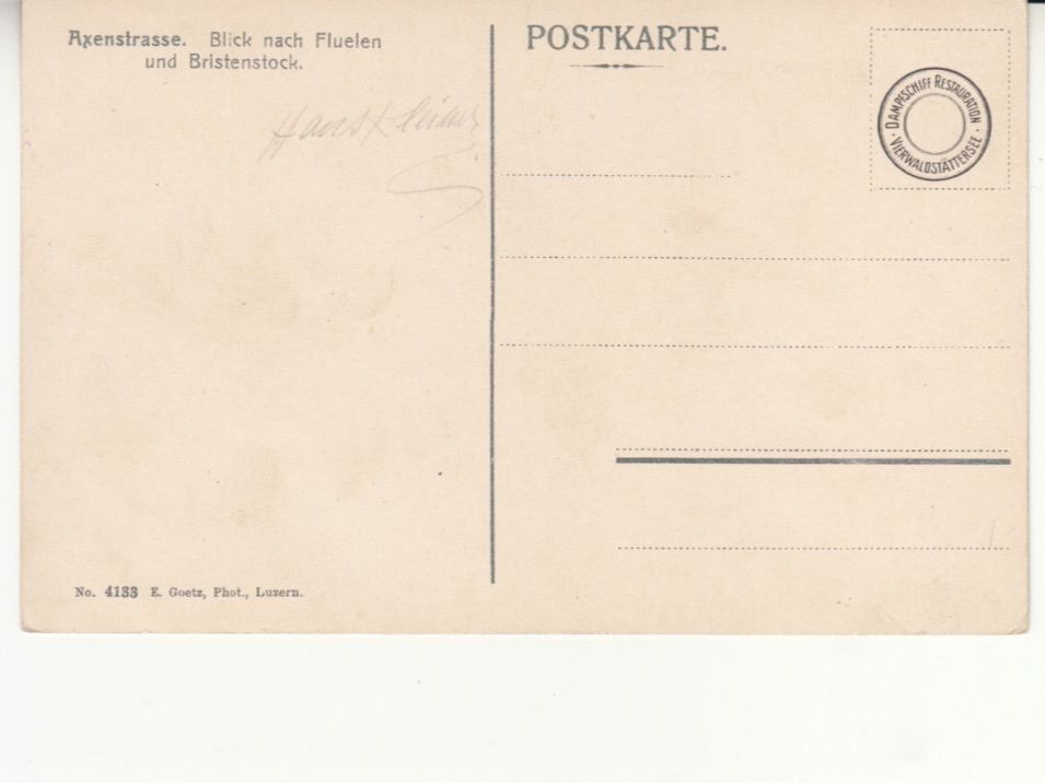Cartoline postali: Axenstrasse ca. 1915 – Usato da Bürglen TG venduto da StampGraf 1