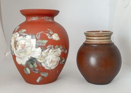 2x Vase Eisen-Picard 16cm Peba 601/6 + Terra W. Germany 10cm