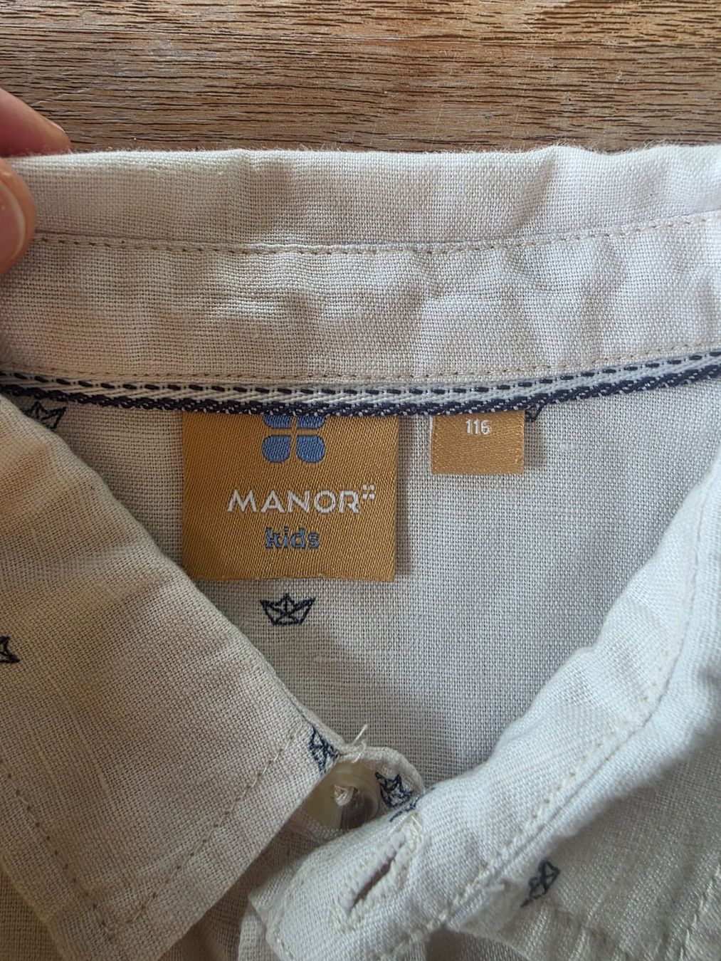 Manor Camicie, T-shirt & Polo: Leinen Hemd Gr 116 Manor – Usato da Wichtrach venduto da Elenagonzi 1