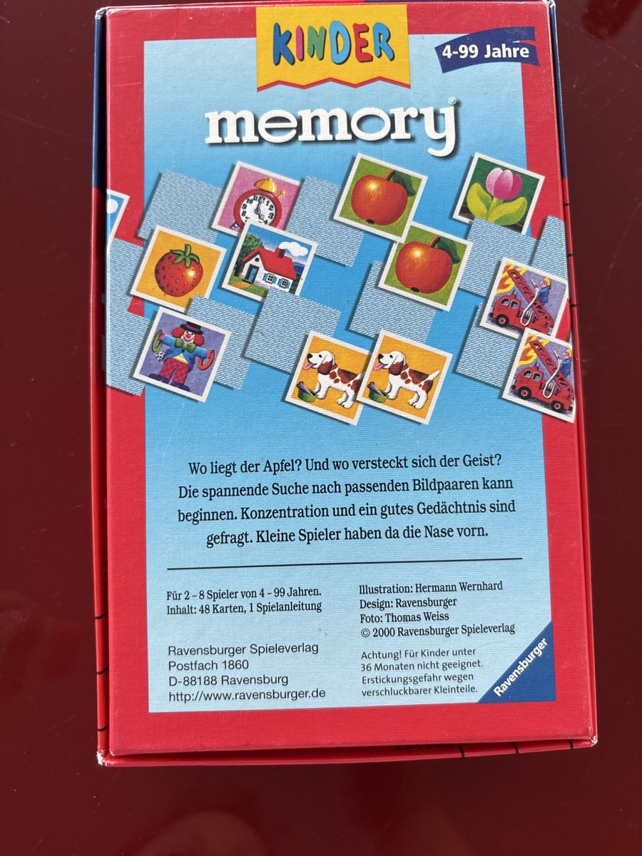 Ravensburger Jeux: Ravensburger Kinder Memory – D'occasion à Vordemwald par Youko 2