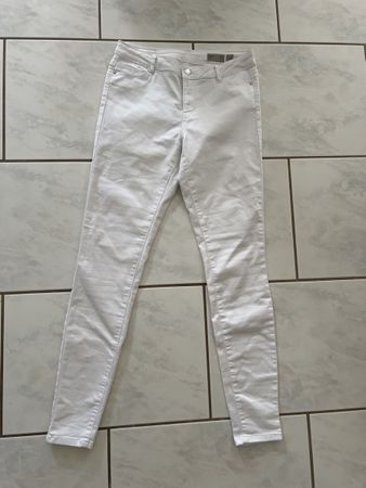 Vero Moda Jeans, weiss, Mid Rise Slim, Grösse L/34