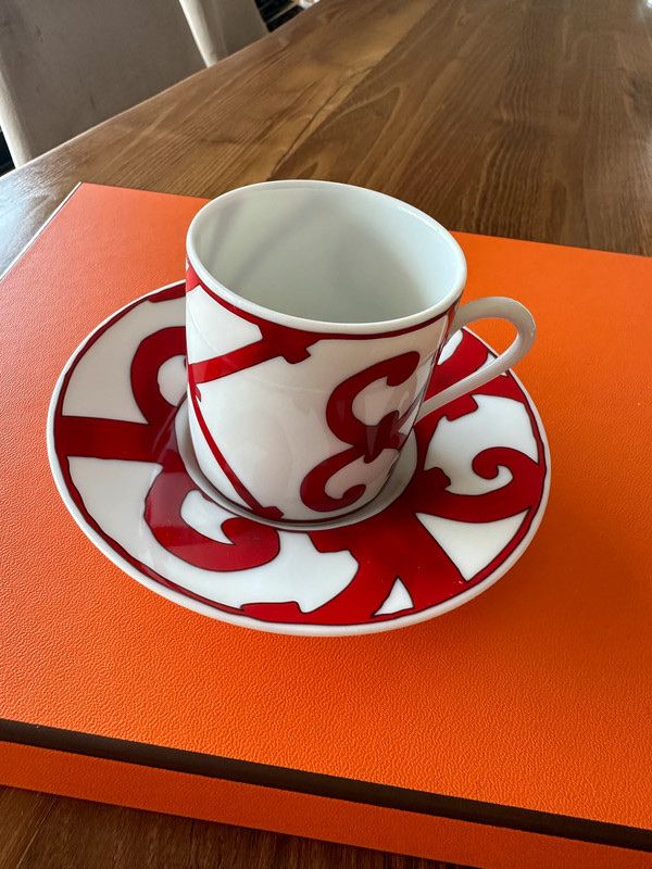 Hermès Set di piatti: Hermes espresso set neu – Nuovo e nell'imballaggio originale da Kilchberg ZH venduto da cruella 2