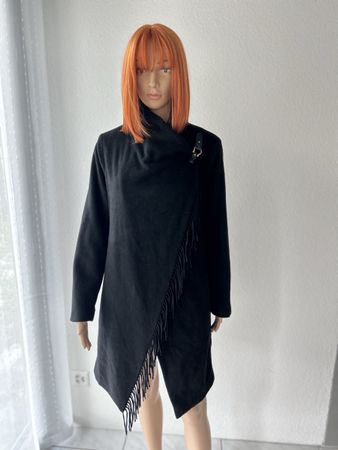 Lauren Ralph Lauren Black Jacket Fringe Buckle XS