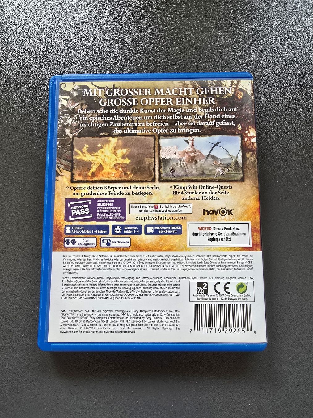 Sony Giochi: Soul Sacrifice PS Vita – Usato da Chur venduto da 1996hiphop 1