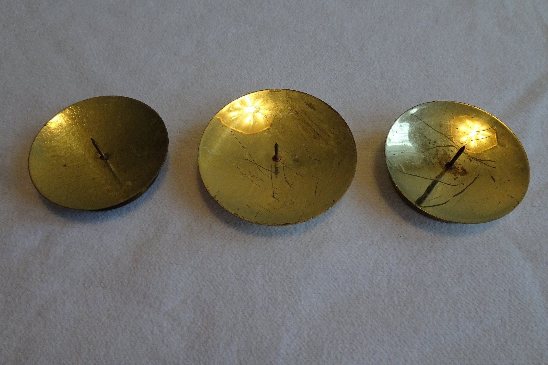 Portacandele: 3 Stk Kerzenständer goldfarben – Usato da Strengelbach venduto da schmetterling20