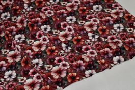 ***AUSVERKAUF*** Stoff Viscosejersey Digitaldruck Blumen