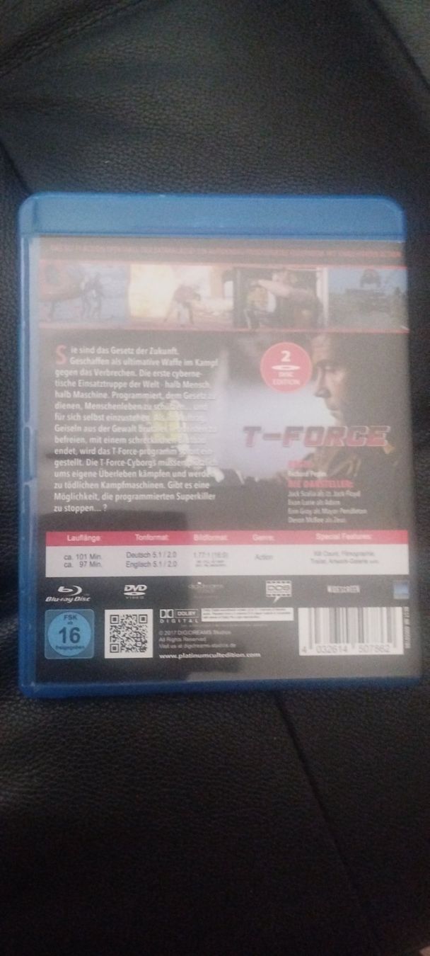 Alle DVDs: T Force Uncut Version Mit Jack Scalia Seltene Version – Gebraucht aus Steffisburg von AutoFiat 1
