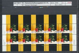 2011 FL, "Gemeinschaft CH / FL", Kleinbogen, ET - Stempel