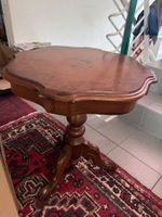 Tisch rund Holz Furnier Intarsien guter Zustand