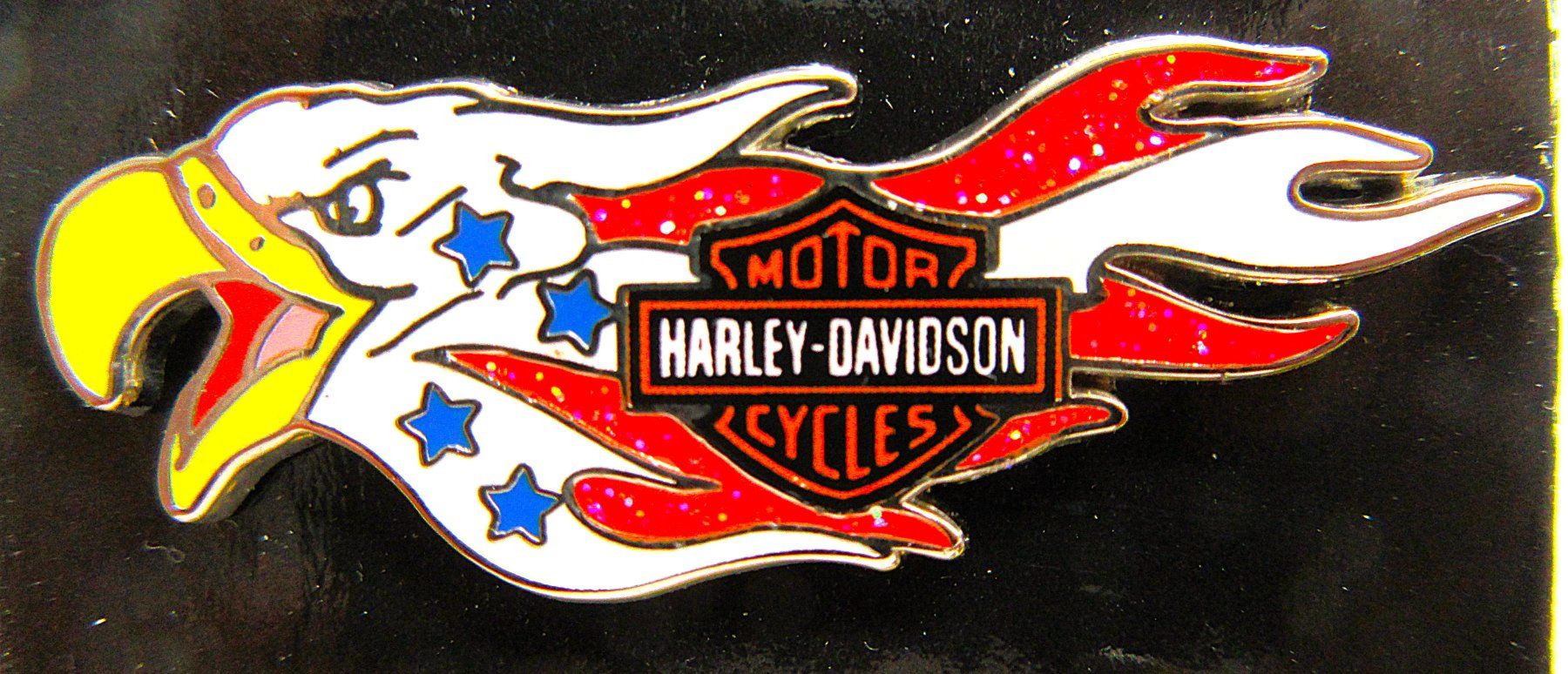 Harley-Davidson Placchette & Badge: HD 2NÄGEL-PIN HARLEY-DAVIDSON EAGLE ADLER ENAMEL SECURITYCLI – Usato da Ettingen venduto da Hausi4711 1