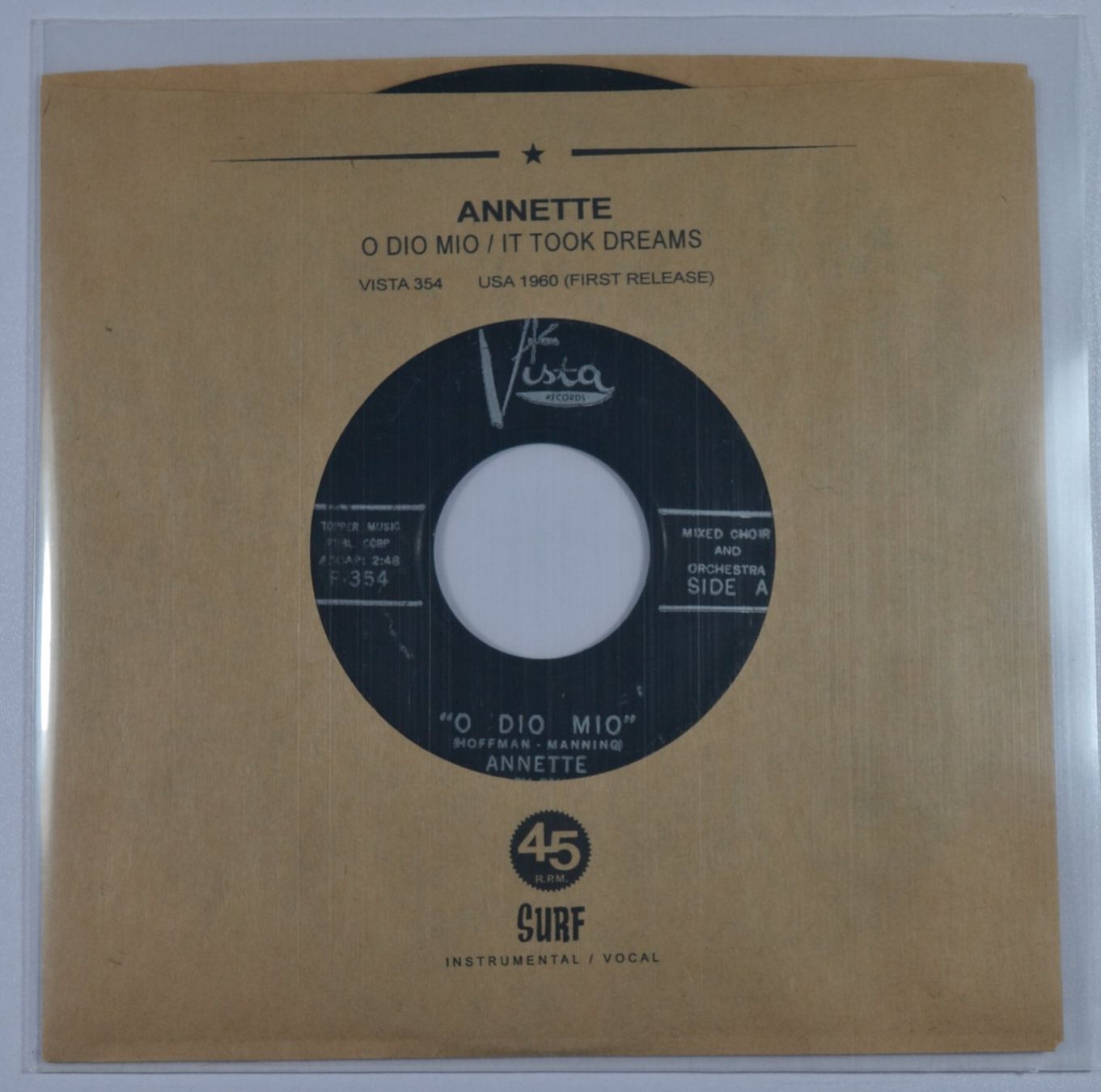 Schallplatten: Single: ANNETTE - O Dio Mio / It Took Dreams – Gebraucht aus Frenkendorf von Yard-Sale-2000