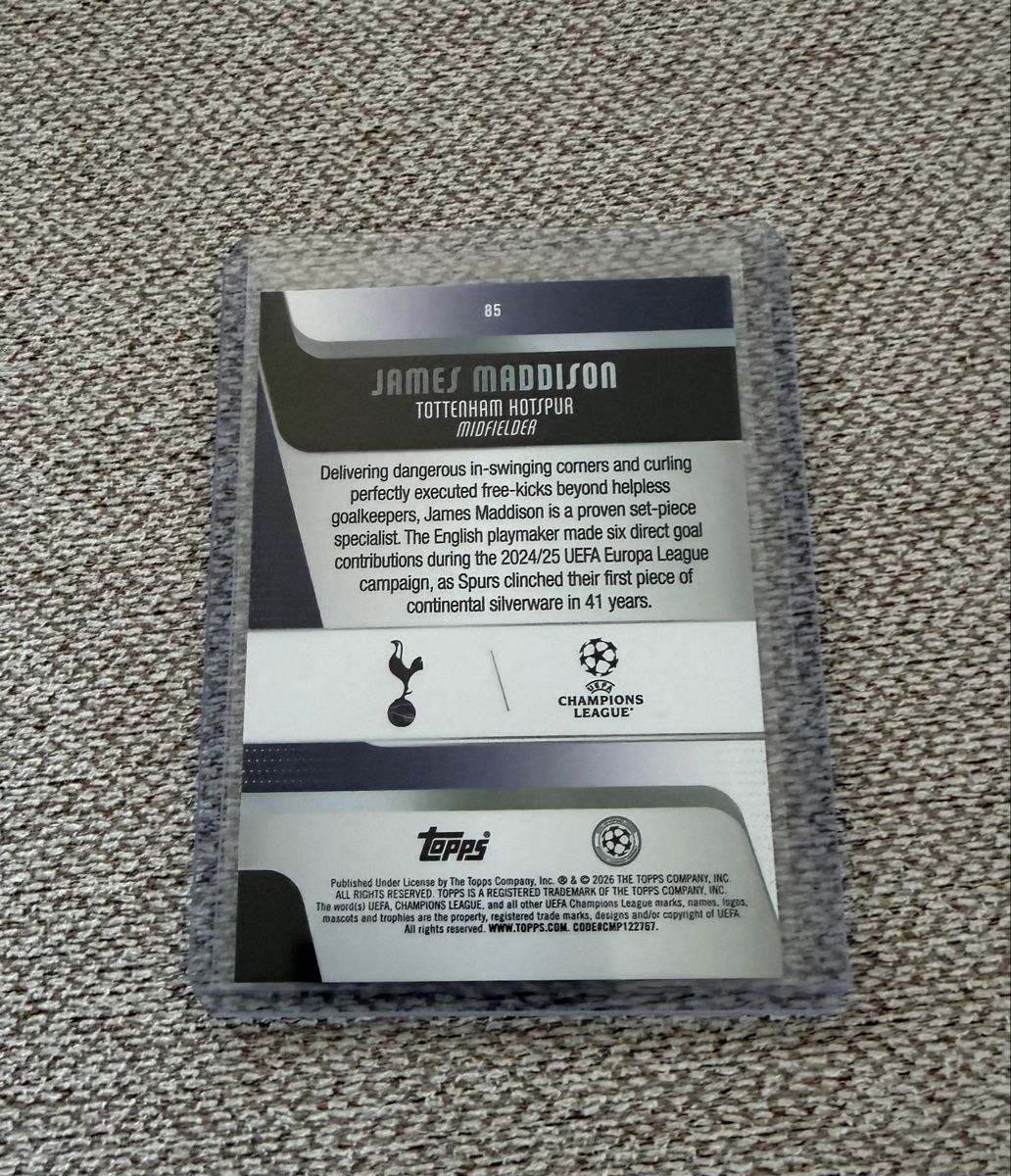 Topps Carte collezionabili: Topps Chrome James Maddison /250 – Nuovo (secondo la descrizione) da Nidau venduto da UN_Sales 1