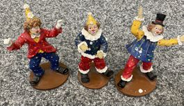 3 x Clownfiguren, Sammlerstücke