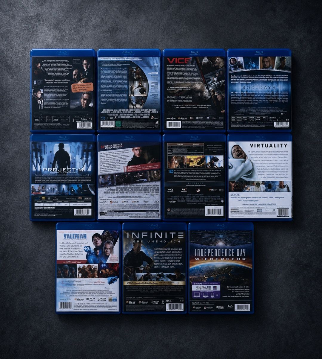 Tutti i DVDs: Sci-Fi Blu-rays Set| Valerian, Repo Men, Infinite, etc – Nuovo (secondo la descrizione) da St. Gallen venduto da Starlord77 1