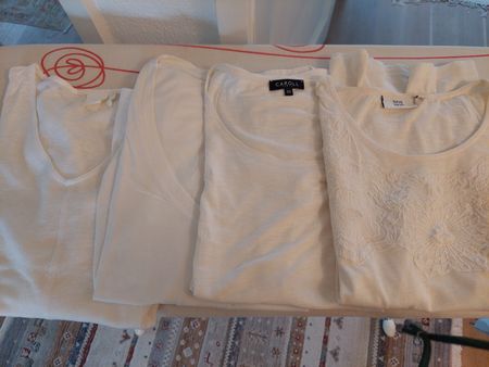 4 weisse t-shirt