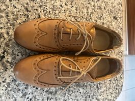 Letizia Borghi Lederschuhe Gr. 38 Cognac-Braun Made in Italy