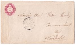 QUARTIER DE CH DU M (NE) Tübli-Brief frühes Datum 1876