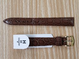 Uhrenband Leder 14mm, Hirsch Crocograin