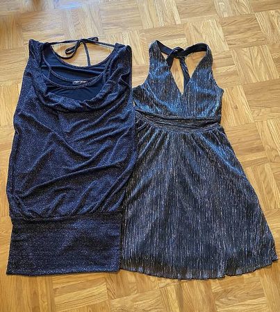 Lot 2 robes à paillettes femme: taille S/36 Parfait état