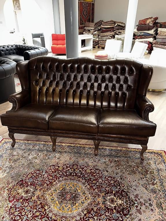 Divani: Sofa Chesterfield 3 Sitzer Klassik echt Leder  – Usato da Zug venduto da sol_2cgs