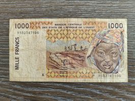 WAS, Senegal 1'000 Francs 1995 !!!!!