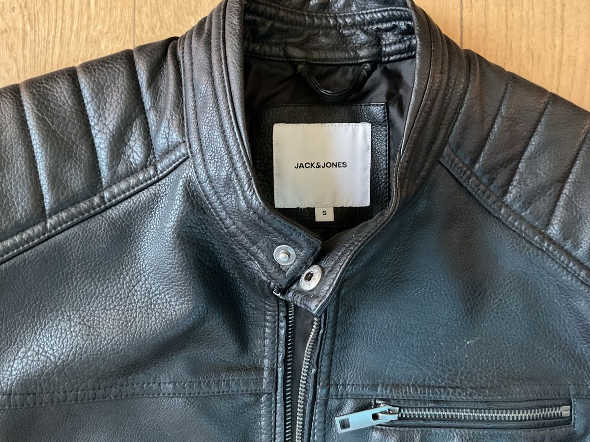 Jack & Jones Giacche: Herren Lederjacke Jack & Jones Gr. S schwarz – Usato da Trimbach venduto da Lexli11 1
