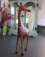 Vintage handgeschnitzte Giraffe aus Holz, H= 30 cm
