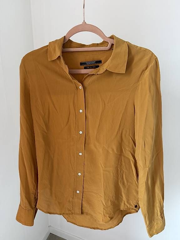 Maison Scotch Camicette: Maison Scotch Seidenbluse | 100% Seide | Ocker/Senf – Usato da Rotkreuz venduto da monzaa 1