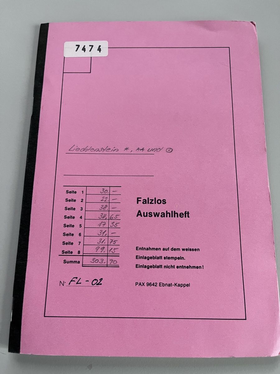Tutti i francobolli: Briefmarken Auswahlheft Liechtenstein – Usato da Römerswil LU venduto da manuscha_