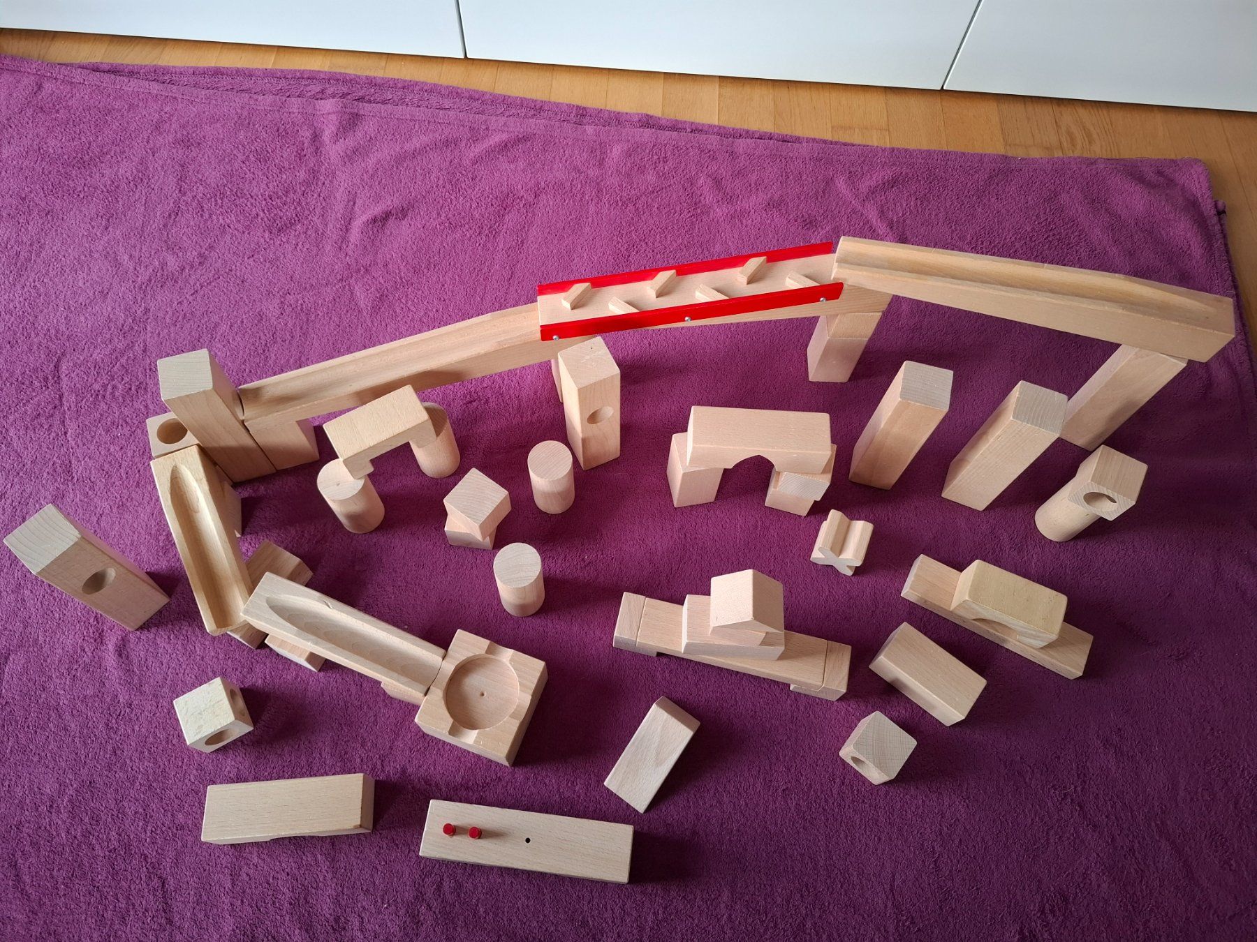 Haba Spielzeuge: Grosses HABA Kugelbahn - Set - 50 teilig – Gebraucht aus Müllheim Dorf von Seeeule01 2
