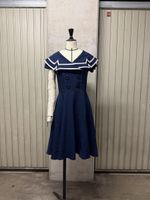ROBE MARINE COL MARIN VINTAGE 1990S BETTIE PAGE