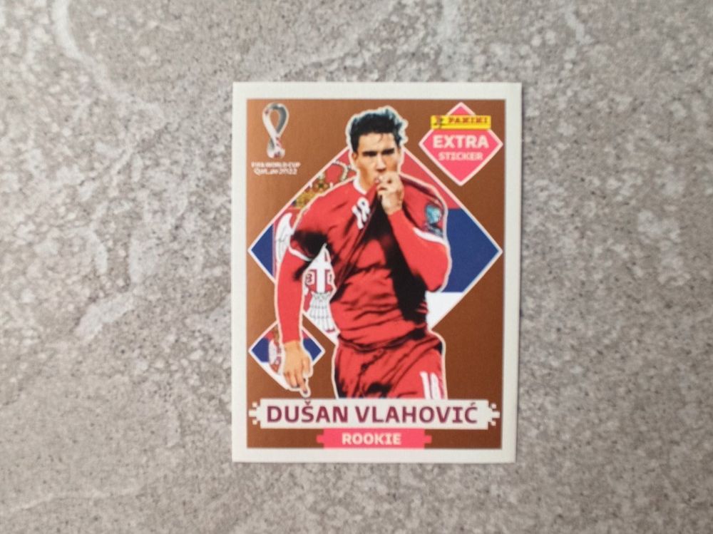 PANINI EXTRA STICKER FIFA WORLD CUP QATAR 2022 DUSAN VLAHOVIC