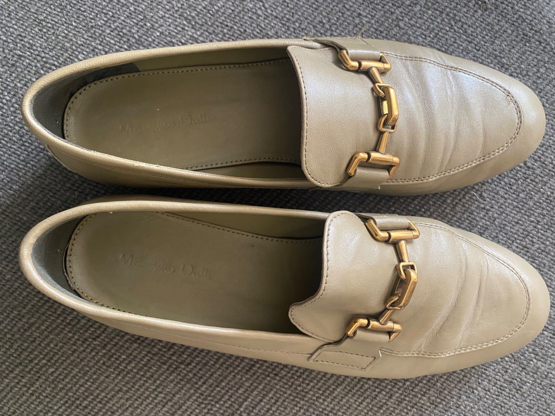 Massimo Dutti Scarpe da donna: Massimo Dutti Lederschuhe, hellgrün, Grösse 38, Top! – Usato da Basel venduto da bhc100