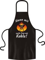 Kochschürze - Frau mit Kohle