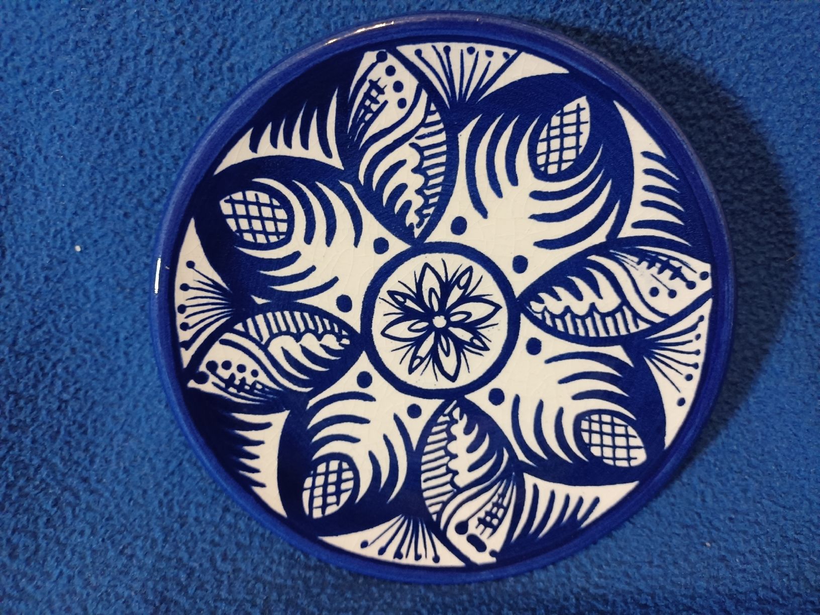 Tutte le decorazioni: 7 Blaue Keramikteller, Wandteller, Spanien, Handbemalt – Usato da Basel venduto da Mippo131 1